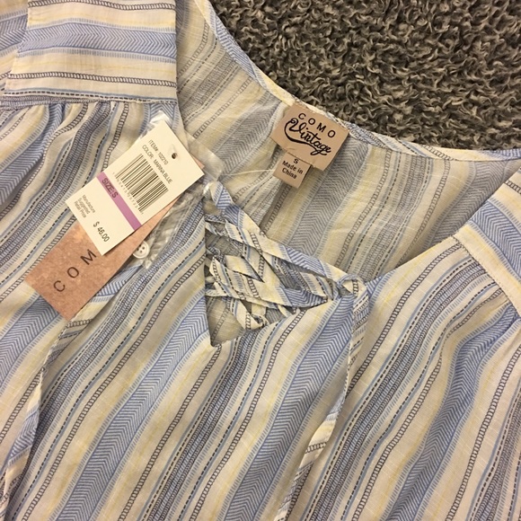 NWT!! Tassel tunic by Como Vintage - Picture 3 of 8